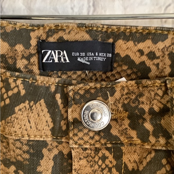 NWT Zara animal print jeans size 6 - Picture 3 of 3